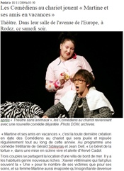 Les comédiens au chariot