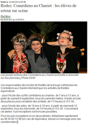 Les comédiens au chariot