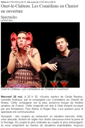 Les comédiens au chariot