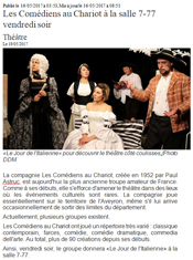 Les comédiens au chariot
